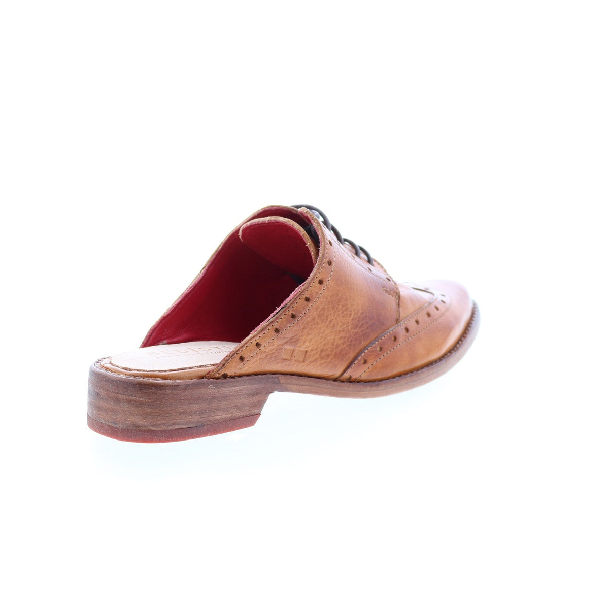 Bed Stu Mickie F373172 Womens Brown Leather Lace Up Mule Flats Shoes
