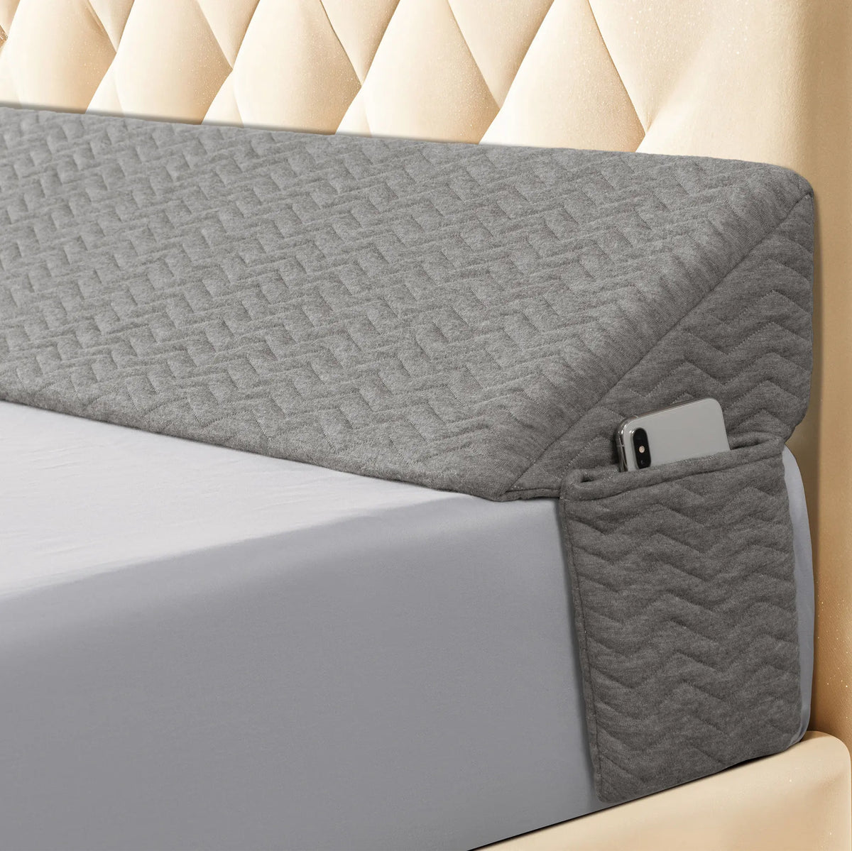 Wedge-shaped headboard pillow, triangular wedge-shaped backrest cushion/mattress filling pillow