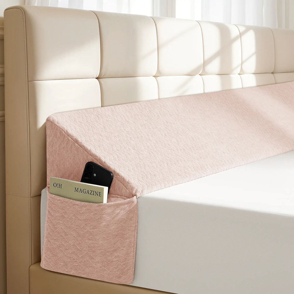 Wedge-shaped headboard pillow, triangular wedge-shaped backrest cushion/mattress filling pillow