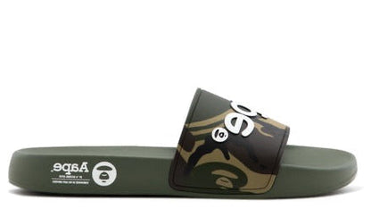 AAPE Green Camo Slides