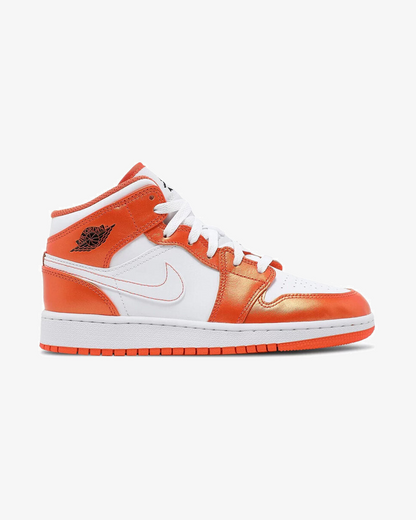NIKE AIR JORDAN1 MID SE GS ELECTRO ORANGE