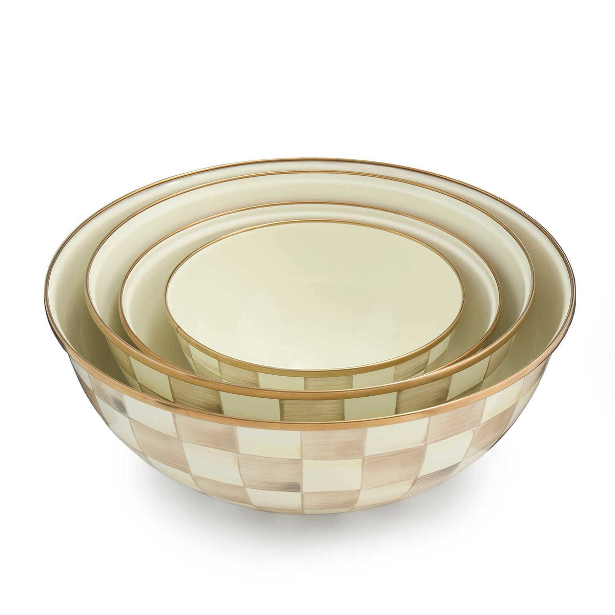 Mocha Check Medium Everyday Bowl