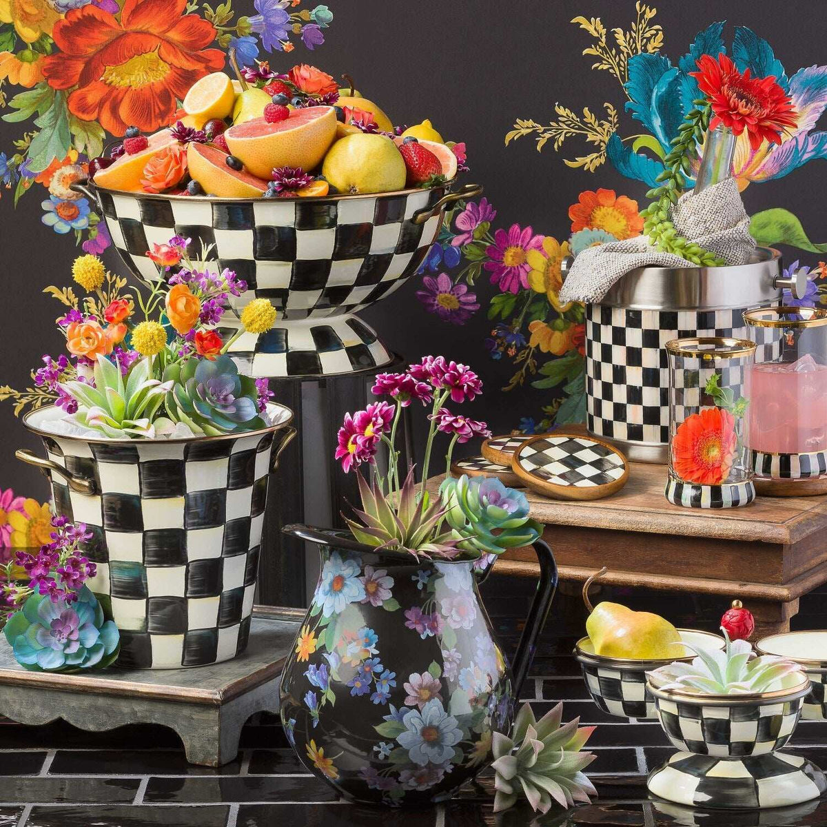 Courtly Check Everything Bowl Large by Mackenzie Childs