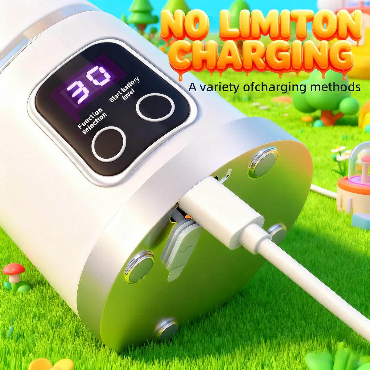 Portable, rechargeable mini blender (suitable for fruit, vegetables, etc.)—enjoy smoothies anytime, anywhere. Perfect for travel, back-to-school, or workouts