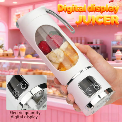 Portable, rechargeable mini blender (suitable for fruit, vegetables, etc.)—enjoy smoothies anytime, anywhere. Perfect for travel, back-to-school, or workouts