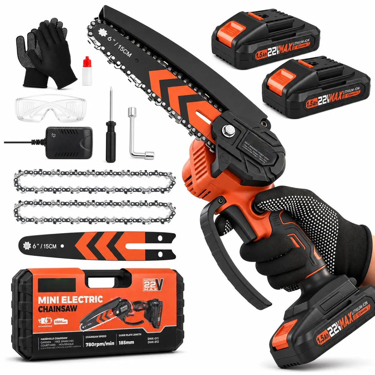 Portable 4/6-Inch Mini Chainsaw – Wood-Cutting Gardening Tool