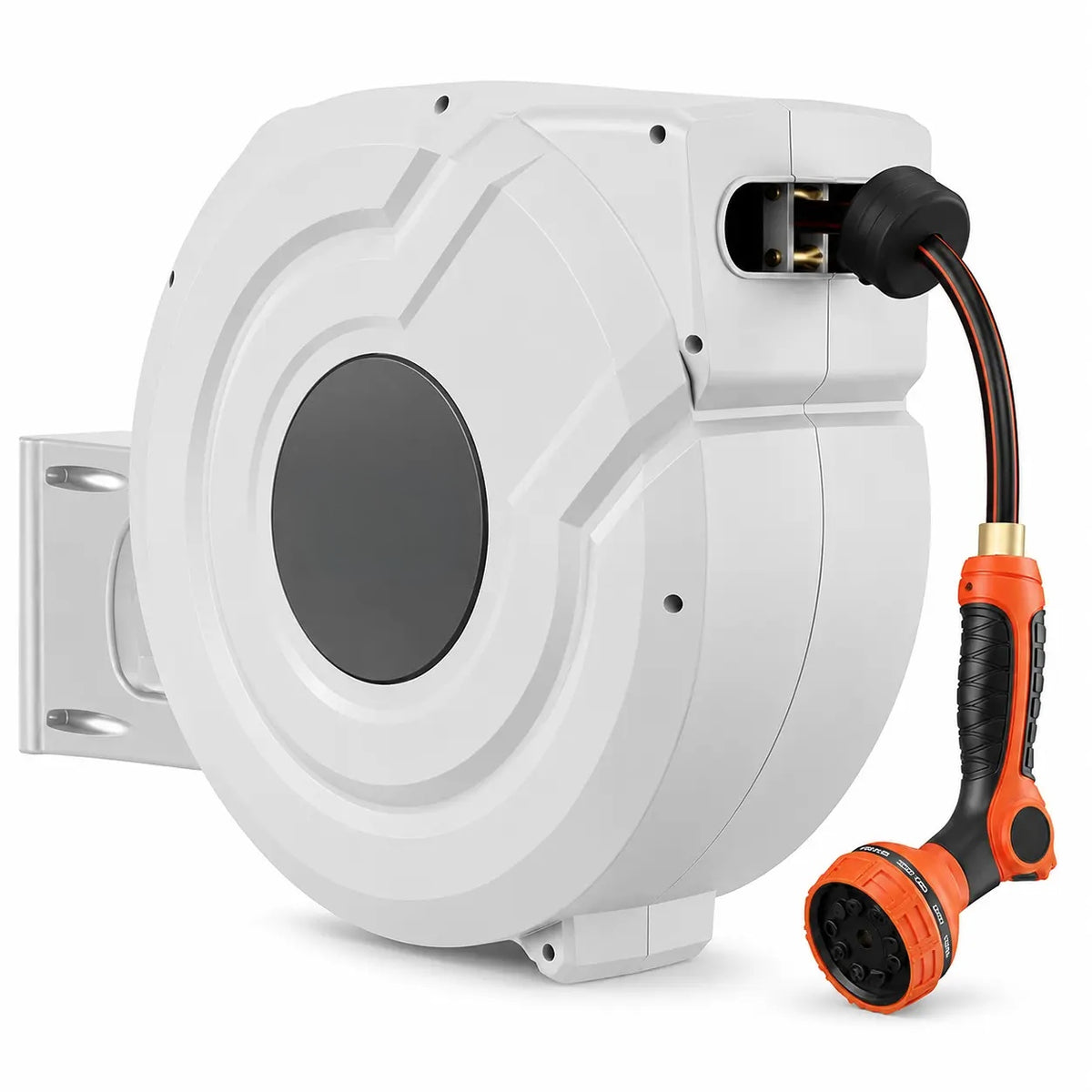 Retractable Garden Hose Wall Mount Reel 90ft/100ft/130ft with 6.5ft Guide Hose