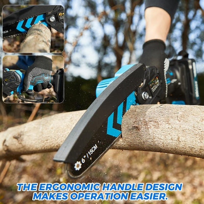 Portable 4/6-Inch Mini Chainsaw – Wood-Cutting Gardening Tool