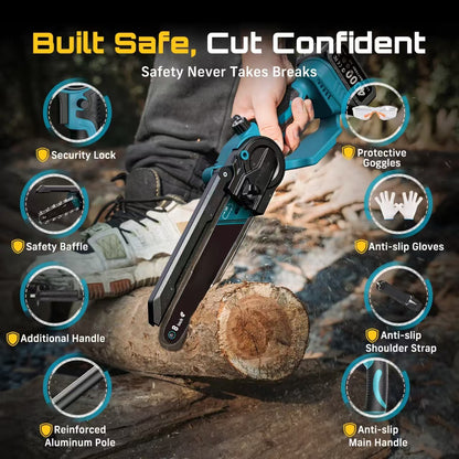 2-in-1 Cordless Mini Chainsaw and Pole Saw with 16-Foot Extension Pole