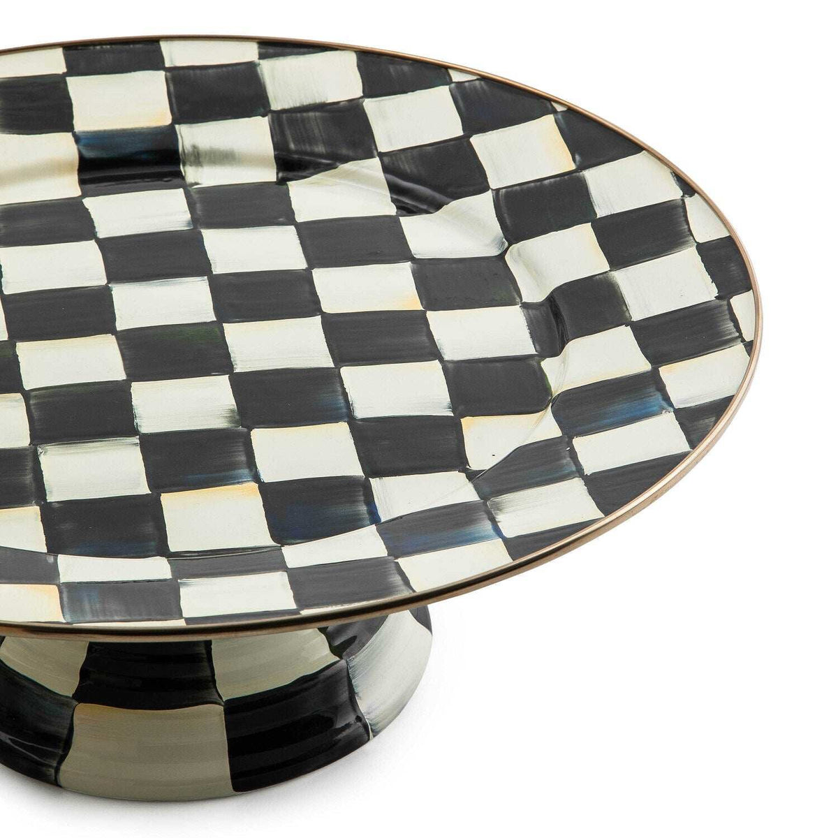 Courtly Check Pedestal Platter - Large