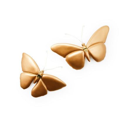 Rosy Check Wall Decor Butterfly Duo
