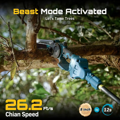 2-in-1 Cordless Mini Chainsaw and Pole Saw with 16-Foot Extension Pole