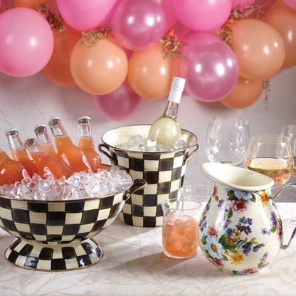 Courtly Check Design Enamel Wine Cooler