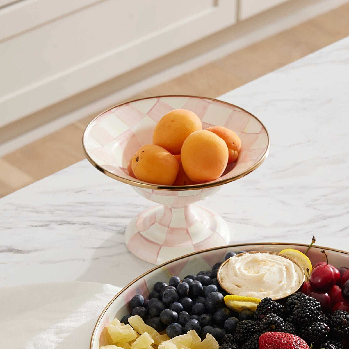 Rosy Check Small Compote by MacKenzie-Childs