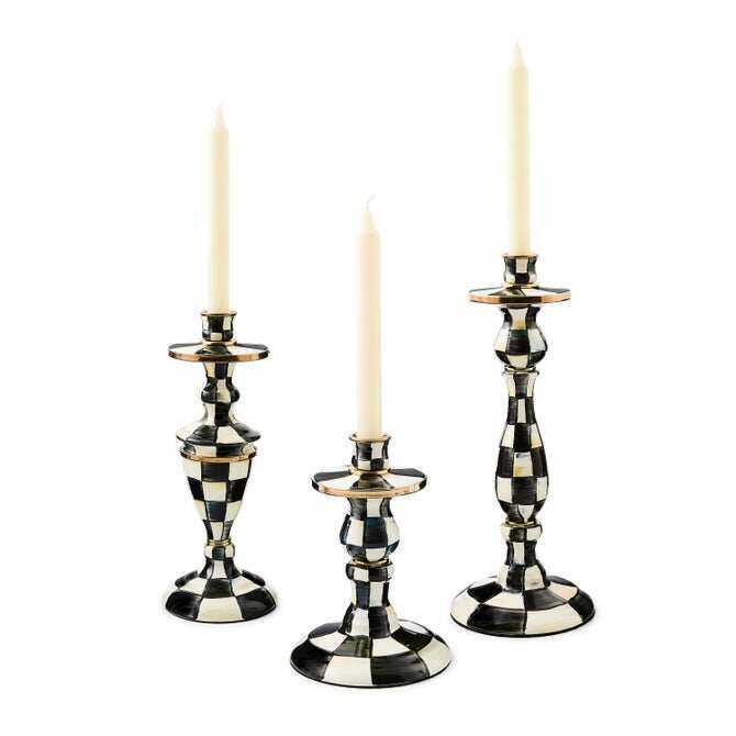 Enamel Dinner Candlestick Holder - Set of 4 pcs