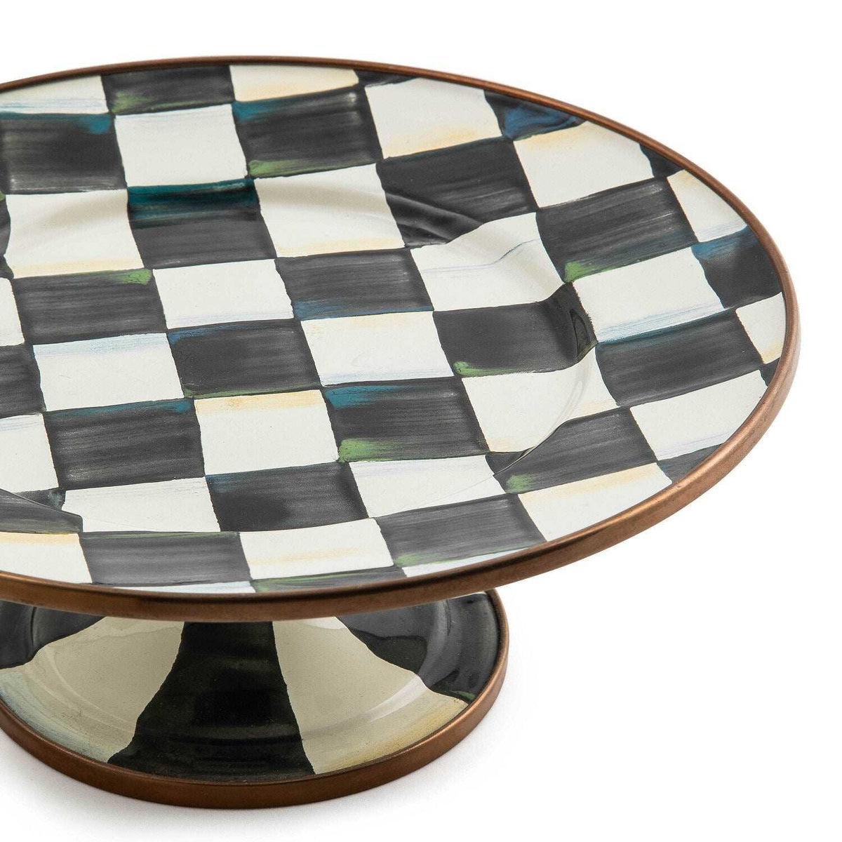 Courtly Check Mini Pedestal Platter by Mackenzie-Childs