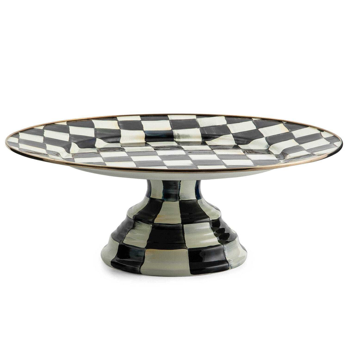 Courtly Check Pedestal Platter - Large