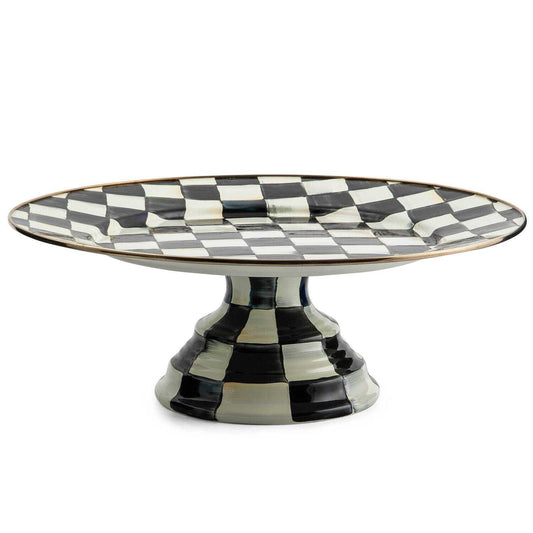 Courtly Check Pedestal Platter - Large