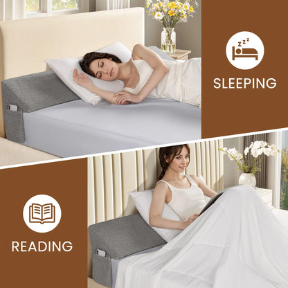 Wedge-shaped headboard pillow, triangular wedge-shaped backrest cushion/mattress filling pillow
